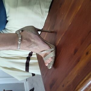 Elegant Gold Strappy Heels